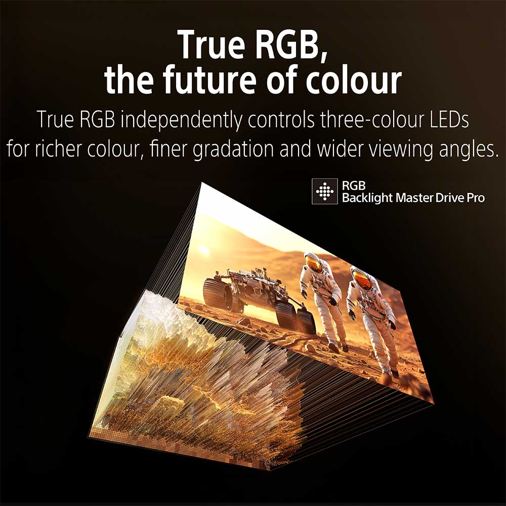 Sony BRAVIA 7II True RGB Series 165 cm (65 Inch) TV, AI XR Powered 4K Ultra HD (3840 x 2160) 120HZ Smart RGB LED Google TV, K-65XR70M2 (Black)