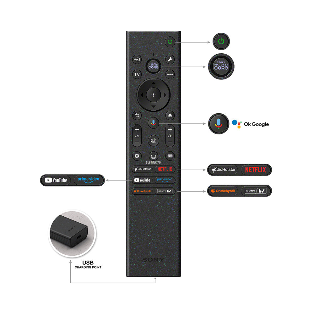 Sony BRAVIA 9II True RGB TV Series 215 cm (85 Inch) , AI XR Powered 4K Ultra HD (3840 x 2160) 120HZ Smart RGB LED Google TV, K-85XR90M2 (Black)