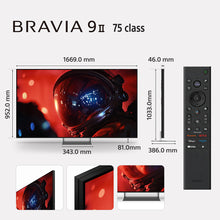 Load image into Gallery viewer, Sony BRAVIA 9II True RGB TV Series 189 cm (75 Inch) , AI XR Powered 4K Ultra HD (3840 x 2160) 120HZ Smart RGB LED Google TV, K-75XR90M2 (Black)