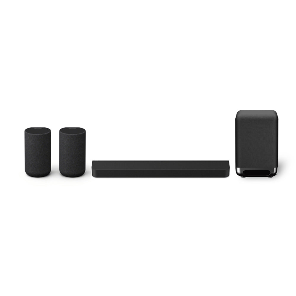Sony Bravia Theatre Bar 7 (HT-A7100) with 360 spatial sound mapping,IMAX,Dolby Atmos/DTSx Premium Soundbar Home Theatre System with Wireless Subwoofer SA-SW5 & Rear Speaker SA-RS5 (Hi Res,Voice Zoom3,8K/4K HDR,HDMI eArc,Bluetooth),Black