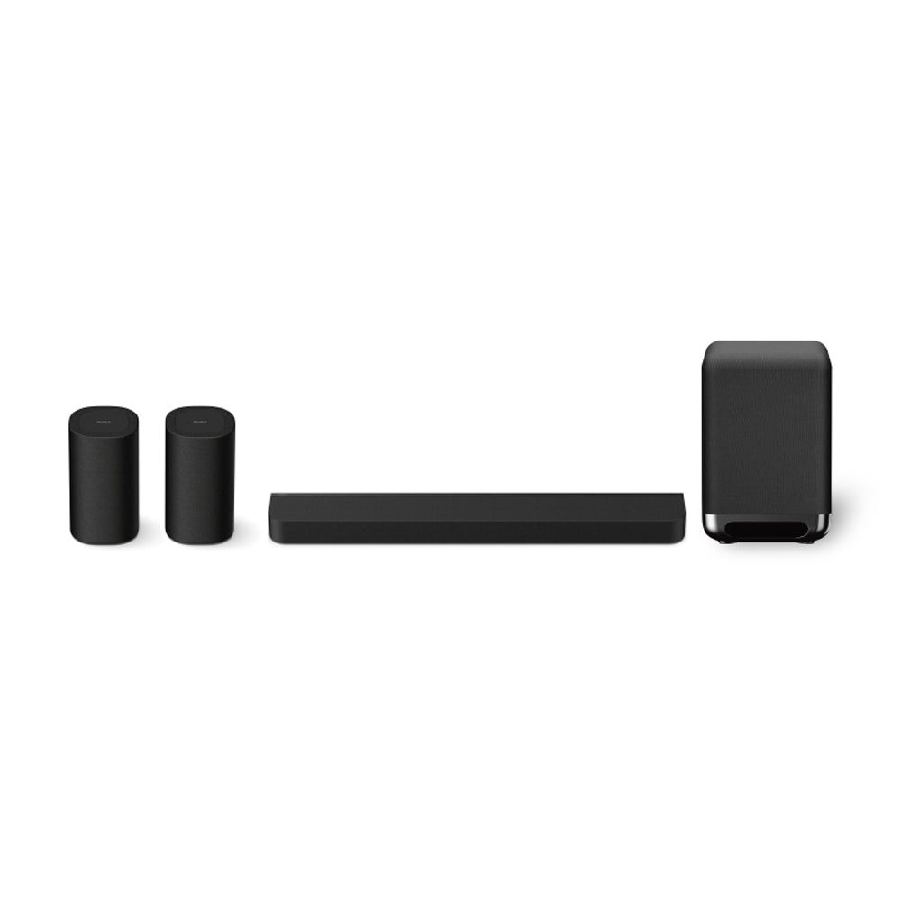 Sony Bravia Theatre Bar 7 (HT-A7100) with 360 spatial sound mapping,IMAX,Dolby Atmos/DTSx Premium Soundbar Home Theatre System with Wireless Subwoofer SA-SW5 & Rear Speaker SA-RS8 (Hi Res,Voice Zoom3,8K/4K HDR,HDMI eArc,Bluetooth),Black