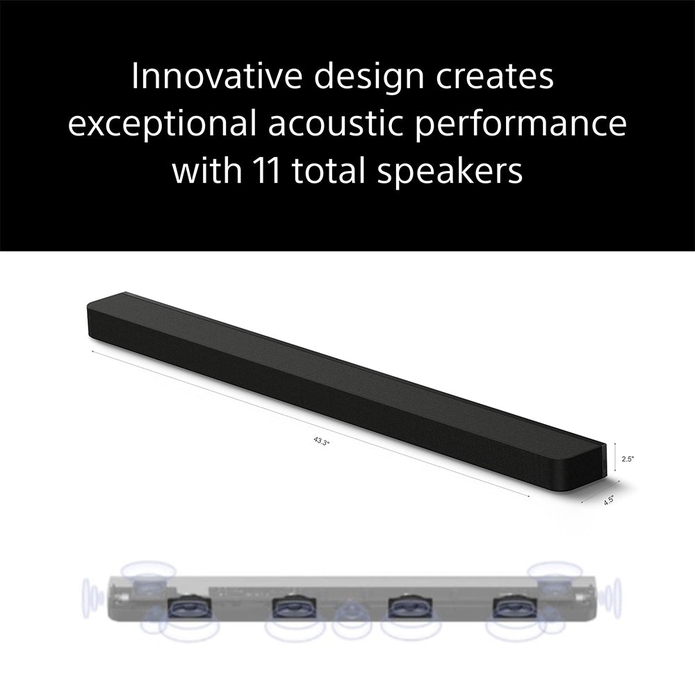 BRAVIA Theater Bar 8 Sound Bar Surround Sound Home Theater with 11 speakers, Dolby Atmos/DTS:X, 360 Spatial Sound Mapping, HDMI 2.1 and supports Spotify Connect/Apple AirPlay