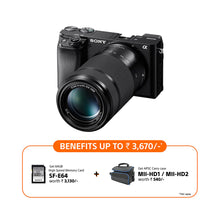 Load image into Gallery viewer, Sony Alpha 6100 APS-C Camera with fast AF (ILCE-6100Y) | 24.2 MP Mirrorless Camera, 11 FPS, 4K/30p, with a 16-50mm and 55-210mm  Zoom lenses