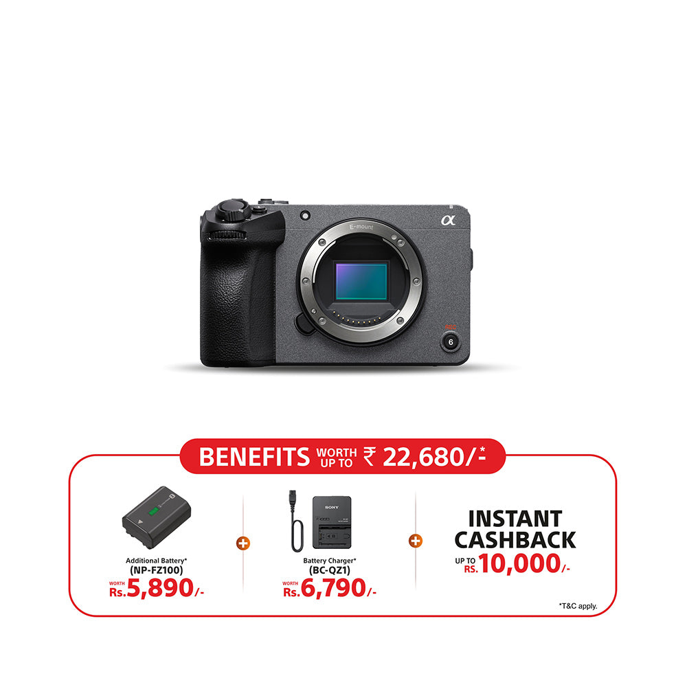 Sony Cinema Line FX30 (ILME-FX30) with XLR Handle | Super 35 | Compact camera for Filmmaking | 4K120P | S-Cinetone | Dual Base ISO