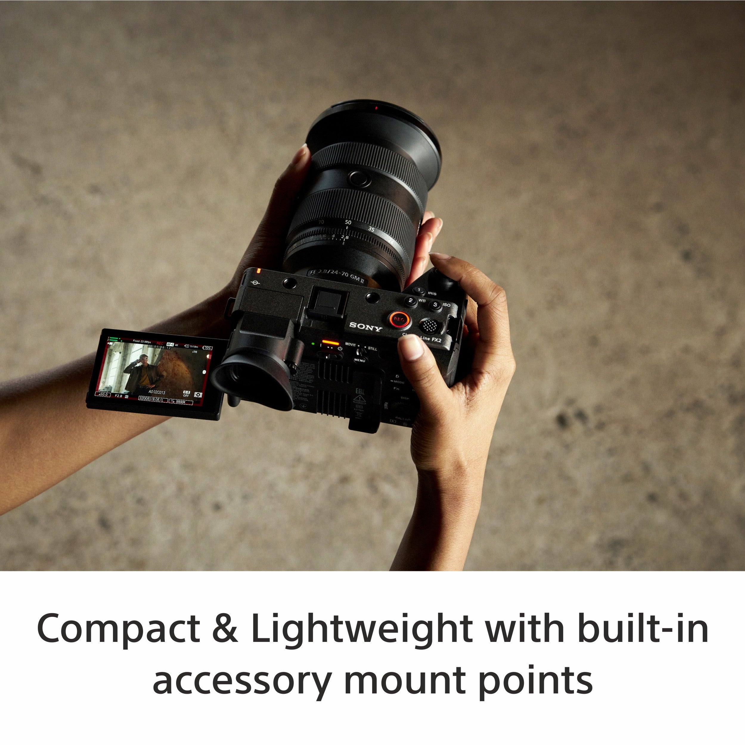 Sony Cinema Line FX2 Full-Frame Camera | 4K 60P | S-Cinetone | Dual Base ISO | Compact & Lightweight | Made for Filmmakers- Grey