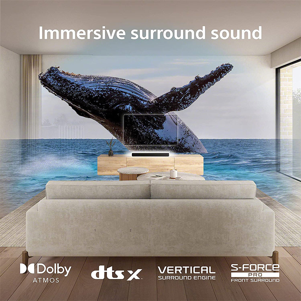 Sony HT-S2000 5.1ch Dolby Atmos Compact Soundbar Home Theatre System with  SA-SW5 wireless Subwoofer and SA-RS3S rear speaker( Dolby Atmos/DTSX, Bluetooth Connectivity, HDMI, Optical, HEC App Control)