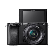 Load image into Gallery viewer, Sony Alpha ILCE 6100K 24.2 MP Mirrorless Digital SLR Camera with SELP16502  Power Zoom Lens | APS-C Sensor | Fast Auto Focus,Real-time Eye AF,Real-time Tracking | 4K Vlogging Camera - Black