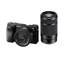 Load image into Gallery viewer, Sony Alpha ILCE-6100X 24.2 MP Mirrorless Digital SLR Camera with SELP16502  Power Zoom  &amp; SEL55210  Lens, APS-C Sensor, Fast Auto Focus,Real-time Eye AF,Real-time Tracking, Vlogging &amp; Content Creation -Black