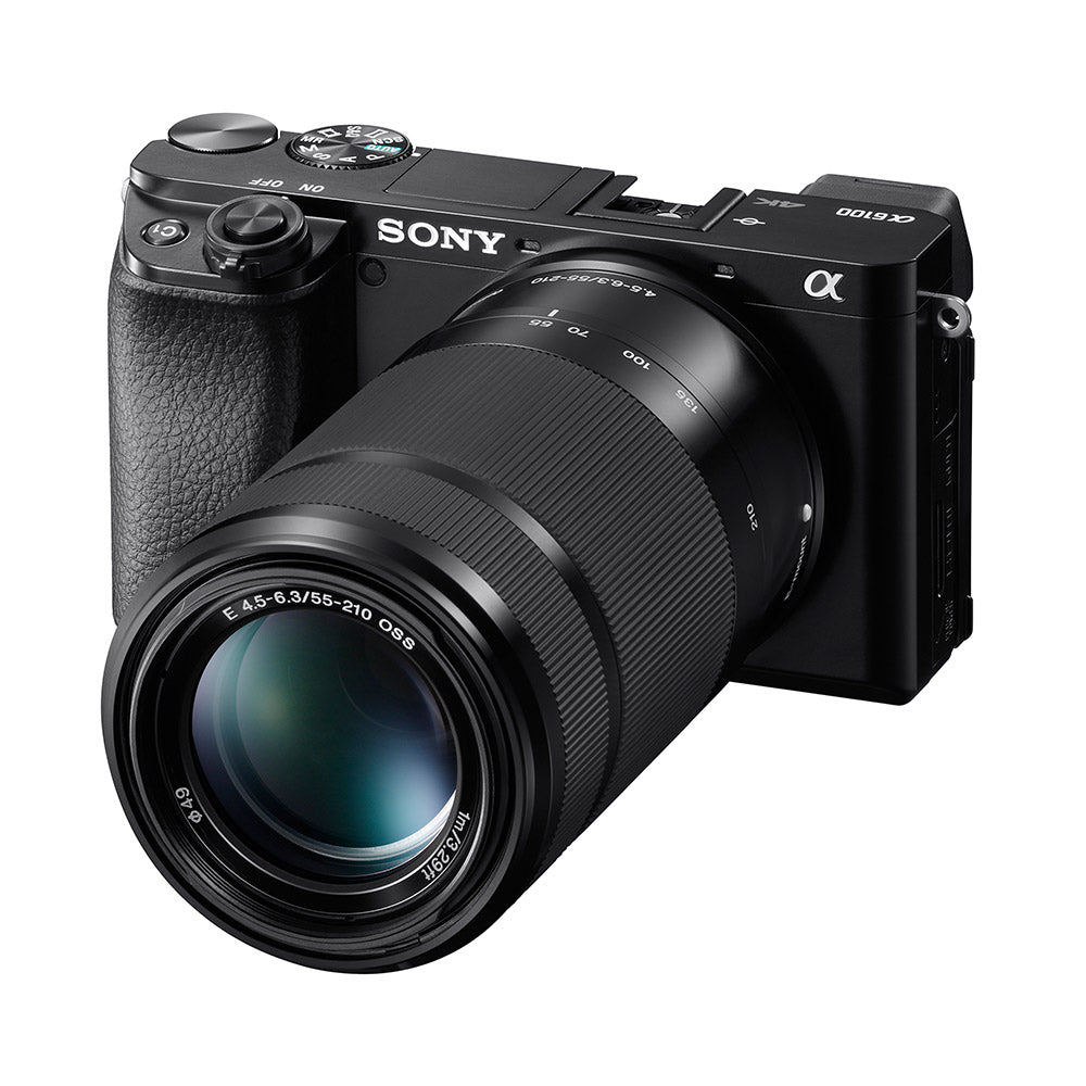 Sony Alpha ILCE-6100X 24.2 MP Mirrorless Digital SLR Camera with SELP16502  Power Zoom  & SEL55210  Lens, APS-C Sensor, Fast Auto Focus,Real-time Eye AF,Real-time Tracking, Vlogging & Content Creation -Black