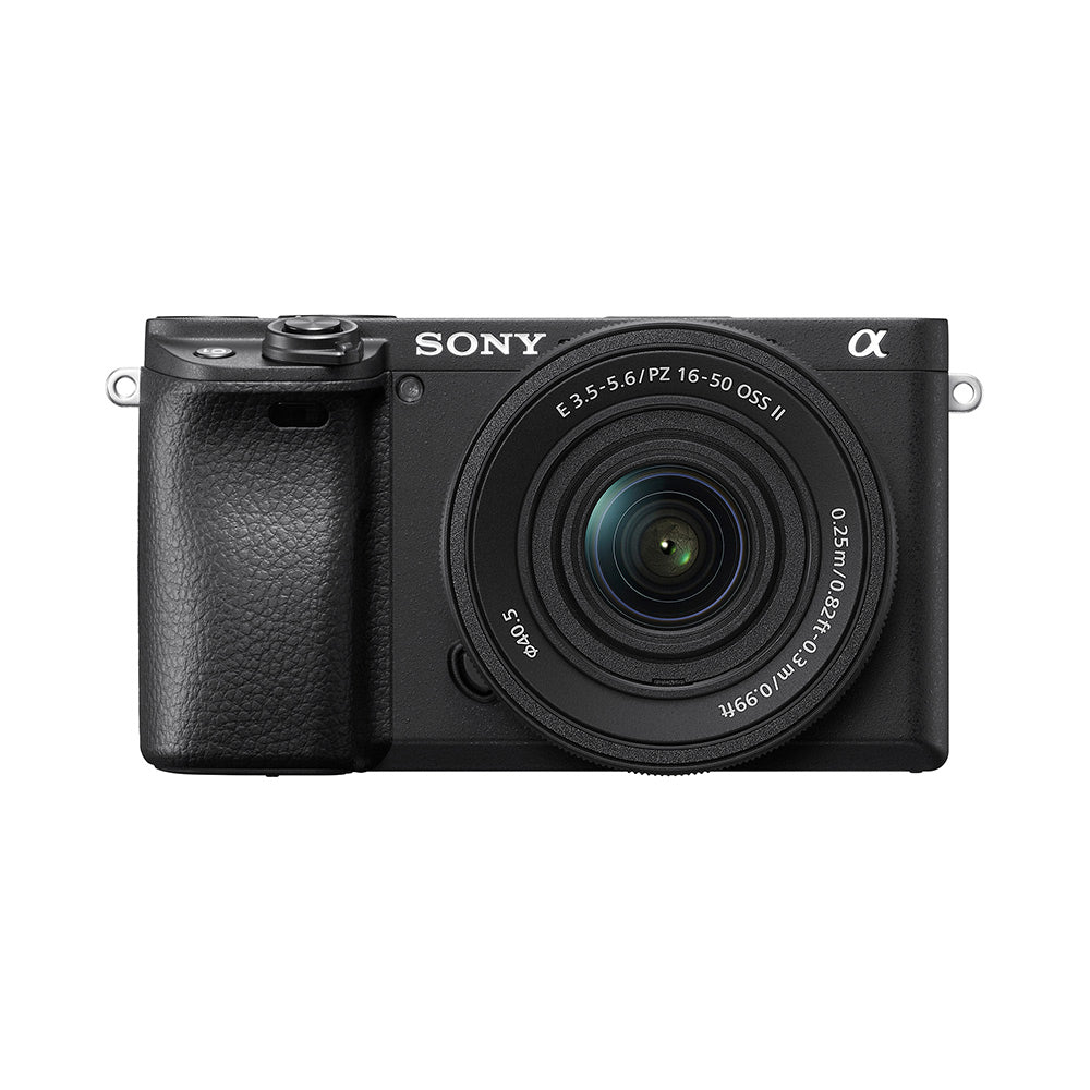 Sony Alpha ILCE-6400K 24.2MP Mirrorless Camera (Black) with  SELP16502  Power Zoom Lens | APS-C Sensor | Real-Time Eye Auto Focus | 4K Vlogging Camera | Tiltable LCD - Black