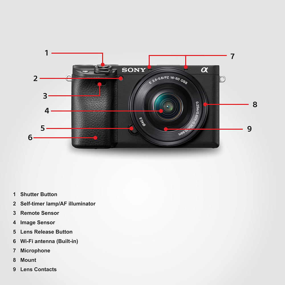 Sony Alpha ILCE-6400K Mirrorless Camera (Black) with SELP16502