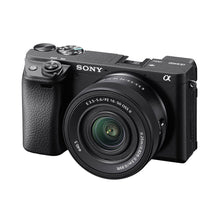 Load image into Gallery viewer, Sony Alpha ILCE-6400K 24.2MP Mirrorless Camera (Black) with  SELP16502  Power Zoom Lens | APS-C Sensor | Real-Time Eye Auto Focus | 4K Vlogging Camera | Tiltable LCD - Black