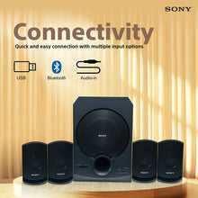 Load image into Gallery viewer, Sony New SA-D40M2 4.1ch Home Theatre Speaker with 100w Power Output and Powerful Subwoofer (Bluetooth, USB, AUX, Remote Control)