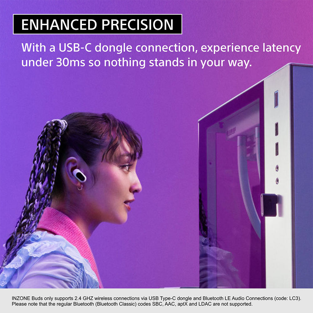 Sony INZONE Buds WF-G700N Truly Wireless Noise Cancelling Gaming in-Ear  Earbuds, with 24 Hour Battery, for Mobile, PC, PS5, 360 Spatial Sound, 30ms 