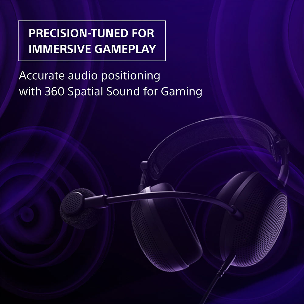 Sony INZONE H6 Air Open-Back Wired Gaming Headset for PC, PS5 & Mobile – Ultra‑Lightweight Over‑Ear Headphones, Detachable High-Fidelity Mic, 360 Spatial Sound, USB‑C Audio Box, Black