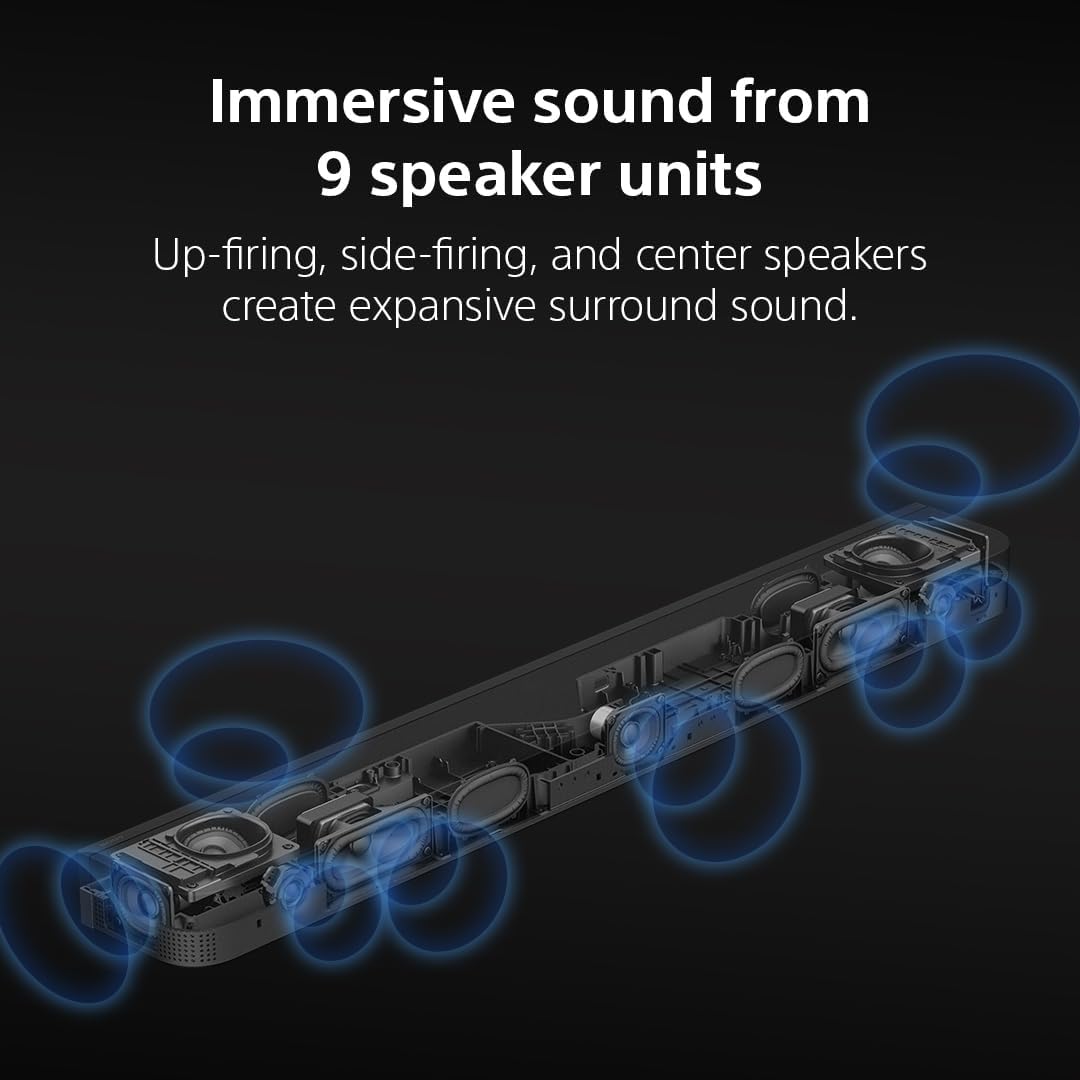 Sony Bravia Theatre Bar 7 (HT-A7100) with 360 spatial sound mapping,IMAX,Dolby Atmos/DTSx Premium Soundbar Home Theatre System with Wireless Subwoofer SA-SW5(Hi Res,Voice Zoom3,8K/4K HDR,HDMI eArc,Bluetooth),Black