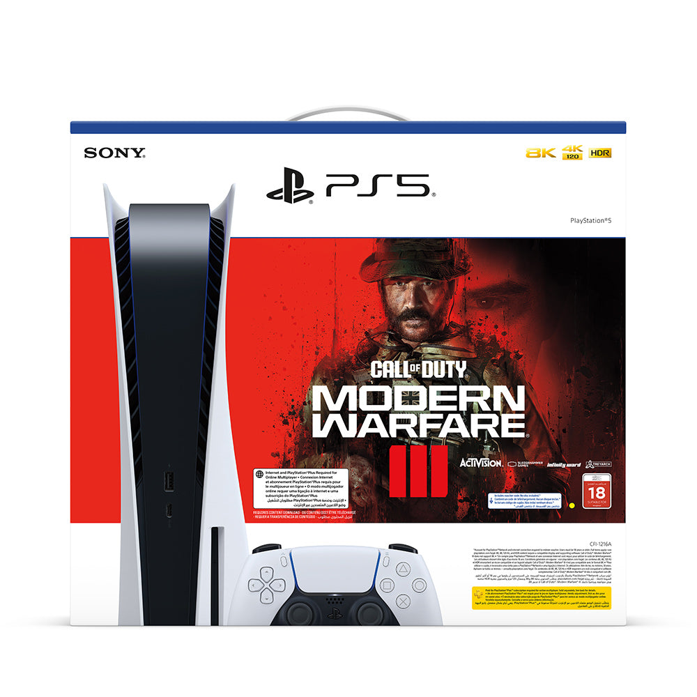 PS5 Slim Console Call of Duty: Modern Warfare III Bundle + PS5 Controller Blue