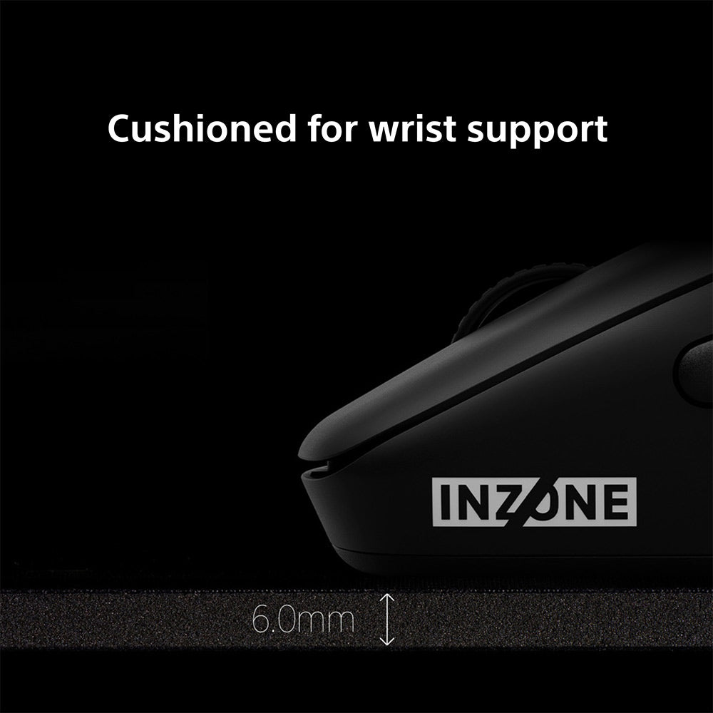 Sony INZONE Mat-F Control-Type Large Cloth Gaming Mousepad, Thick 6mm Cushion, High Friction, 480x400mm, Edge Stitched, SlimFlex Non-Slip Rubber Base, Developed with Fnatic