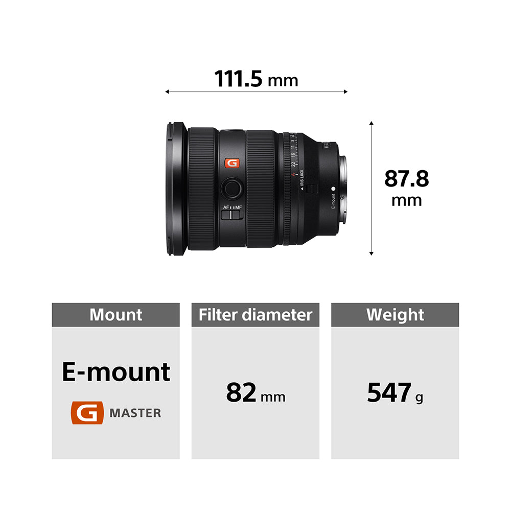 Sony E Mount FE 16–35 mm F2.8 GM I Full Frame Lens (SEL1635GM2) | Smallest & Lightest | Wide-Angle Zoom Lens | High Resolution & Bokeh