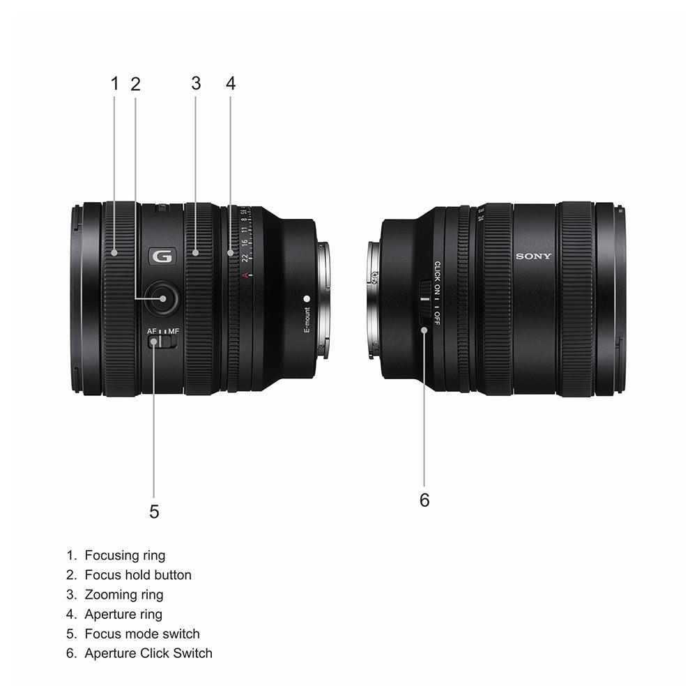 Sony E Mount FE 24-50mm F2.8 G I Full Frame Lens (SEL2450G) | Smallest & Lightest | Wide-Angle Zoom Lens | High Resolution - (Black) SEL2450G//Z SYX