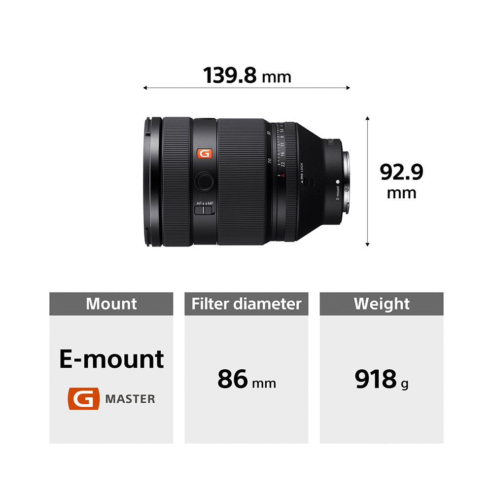 Sony E-mount FE 28-70mm F2 GM Full-Frame Lens (SEL2870GM) I Gorgeous Bokeh I Superb Resolution | Compact and lightweight | Portrait Lens - Black