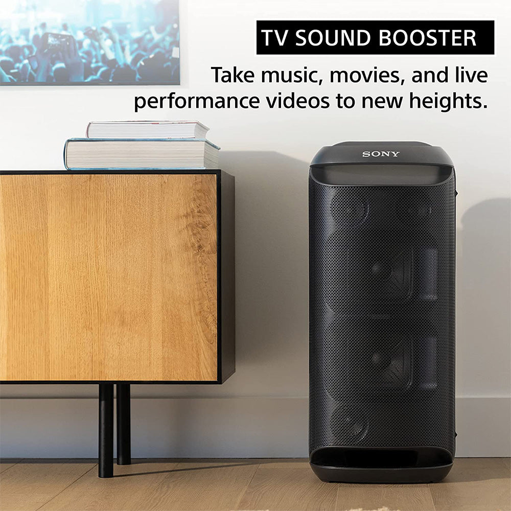 Sony SRS-XV800 X-Series Wireless Portable Bluetooth Karaoke Party Speaker IPX4 Splash-Proof with 25 Hrs Battery,TV Sound Booster,Built-in Handle & Wheels, Omnidirectional Sound and Ambient Lights