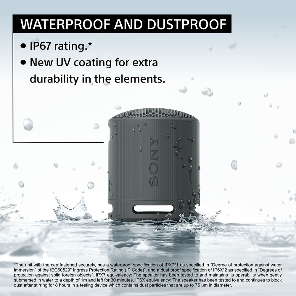 Sony SRS-XB100 Extra BASS Wireless Portable Compact Speaker IP67 Waterproof Bluetooth