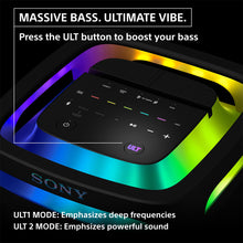Load image into Gallery viewer, Sony ULT TOWER 9 Party Speaker with Massive Bass,360° Sound and Party Lights,25hrs Playtime,Karaoke ,Touch Panel, Bluetooth,TV Sound Booster, Battery Powered (SRS-ULT900)