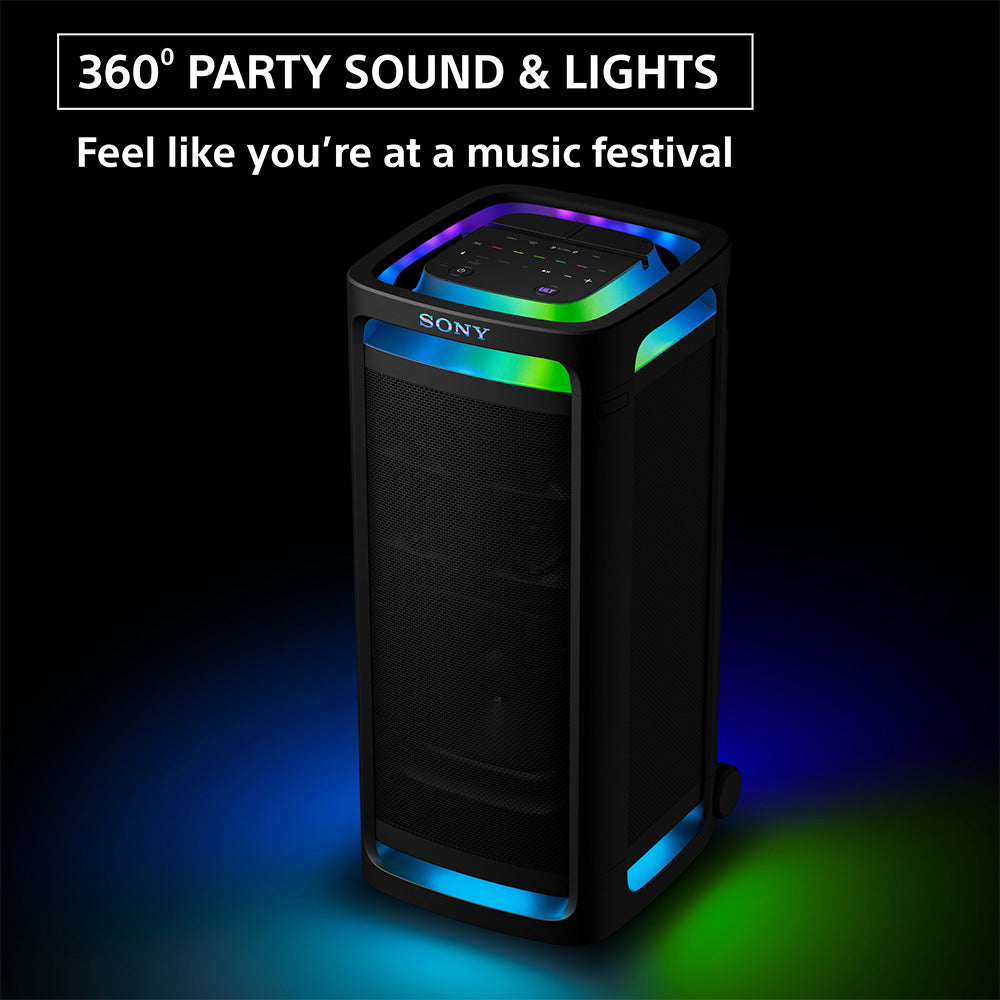 Sony ULT TOWER 9 Party Speaker with Massive Bass,360° Sound and Party Lights,25hrs Playtime,Karaoke ,Touch Panel, Bluetooth,TV Sound Booster, Battery Powered (SRS-ULT900)
