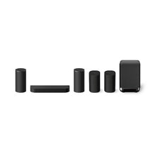 Load image into Gallery viewer, Sony BRAVIA Theater Trio(HT-A8), New Home Theater Three-Unit Audio System,360 Spatial Sound Mapping, IMAX Enahnced,Dolby Atmos,With Wireless Subwoofer SA-SW5 &amp; Rear Speaker SA-RS8 Bluetooth,8k/4k compatible, Hi Res Audio, 2 Upfiring Speaker