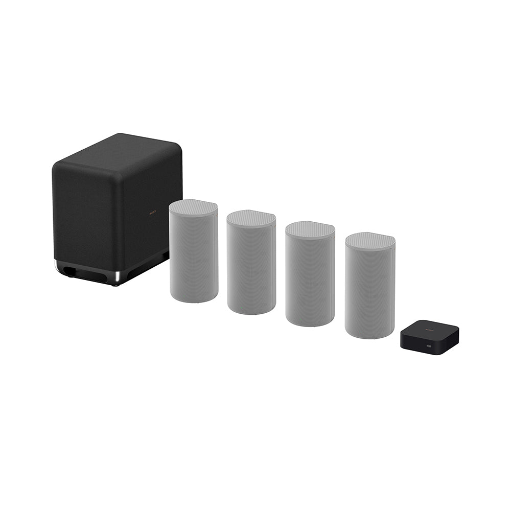 Sony HT-A9 7.1.4ch High Performance Home Theater Speaker System Multi-Dimensional Surround Sound Experience with 360 Reality Audio and Wireless Subwoofer SA-SW5, works with Alexa and Google Assistance