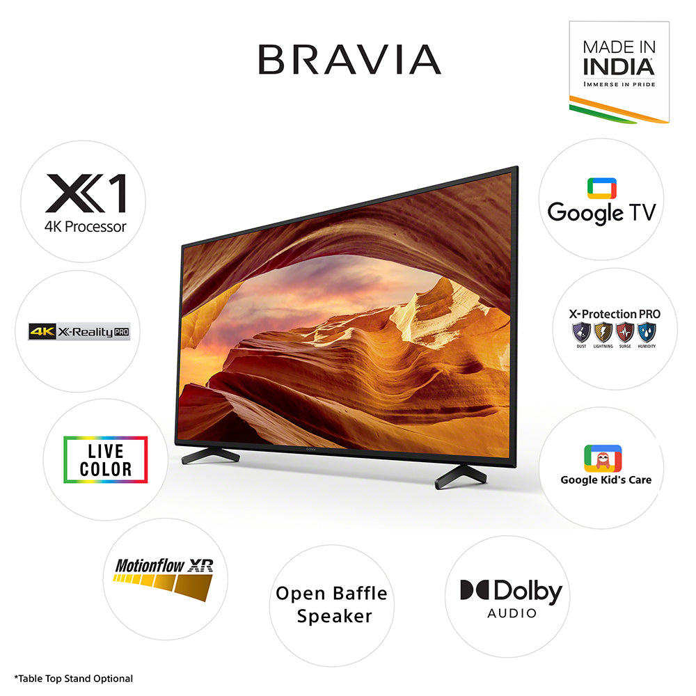 Sony KD-43X70L Bravia 108 cm (43) 4K Ultra HD Smart LED Google TV (Black)