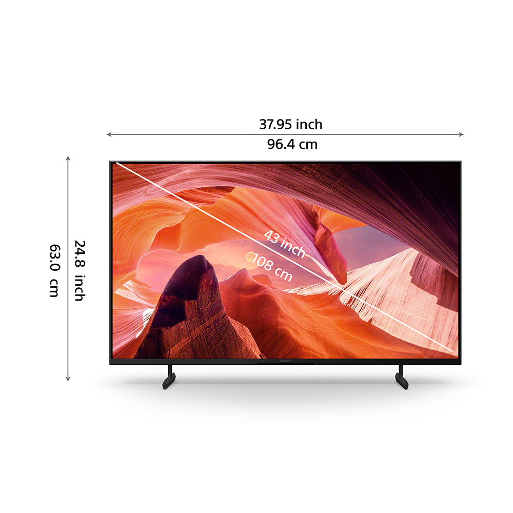 Sony KD-43X80L Bravia 108 cm (43) 4K Ultra HD Smart LED Google TV (Black)