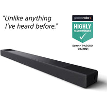 Load image into Gallery viewer, Sony HT-A7000 7.1.2ch 8k/4k Dolby Atmos Soundbar for surround sound Home theater system with 360 Spatial sound mapping and Wireless subwoofer SA-SW5 and Rear Speaker SA-RS3S