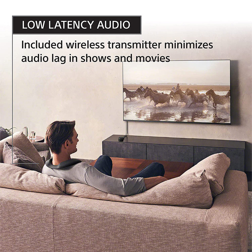 Sony SRS-NS7 Wireless Neckband Bluetooth Speaker with Personalized Home Theater Audio, Built-in mic, 12 Hours of Battery Life, IPX4 Splash-Resistant, and Included Wireless TV Adaptor WLA-NS7