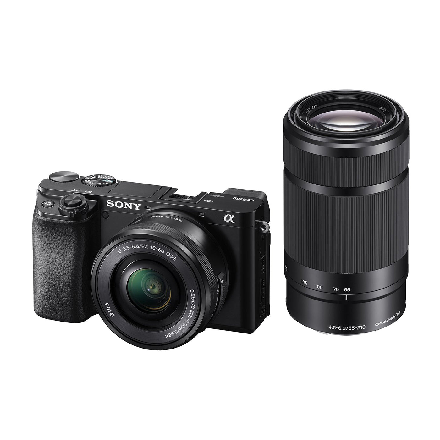 Sony Alpha 6100 APS-C Camera with fast AF (ILCE-6100Y) | 24.2 MP Mirrorless Camera, 11 FPS, 4K/30p, with a 16-50mm and 55-210mm  Zoom lenses