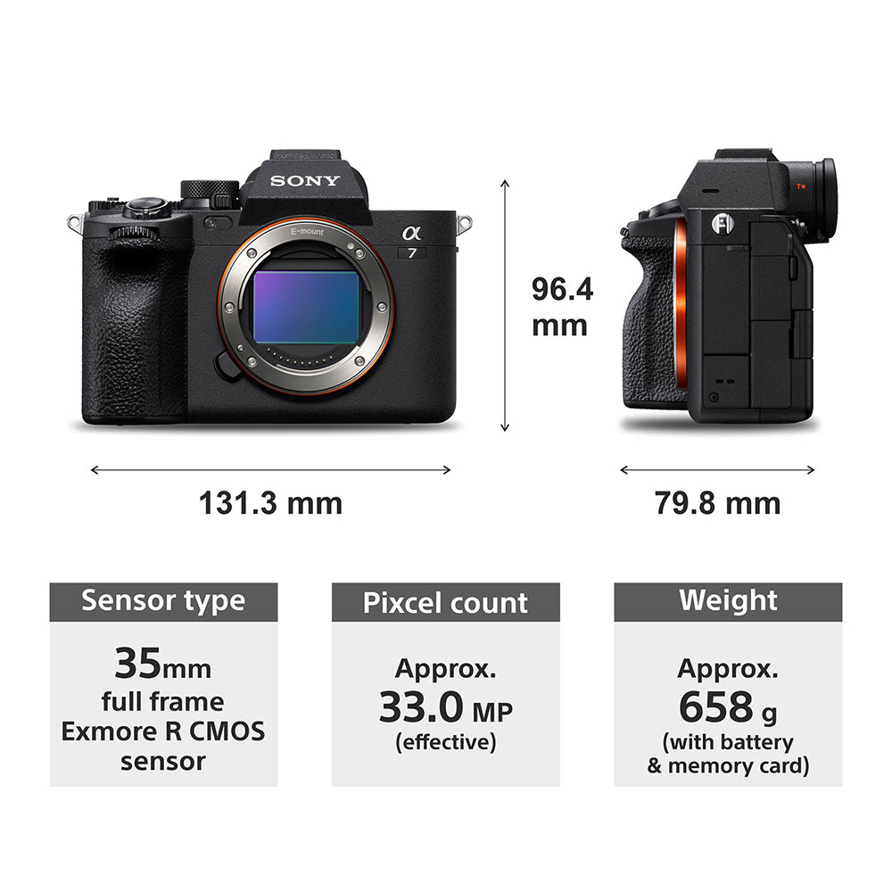 Sony Alpha 7IV Full-Frame Hybrid Camera (ILCE-7M4) | 33 MP  Mirrorless Camera, 10 FPS, 4K/60p