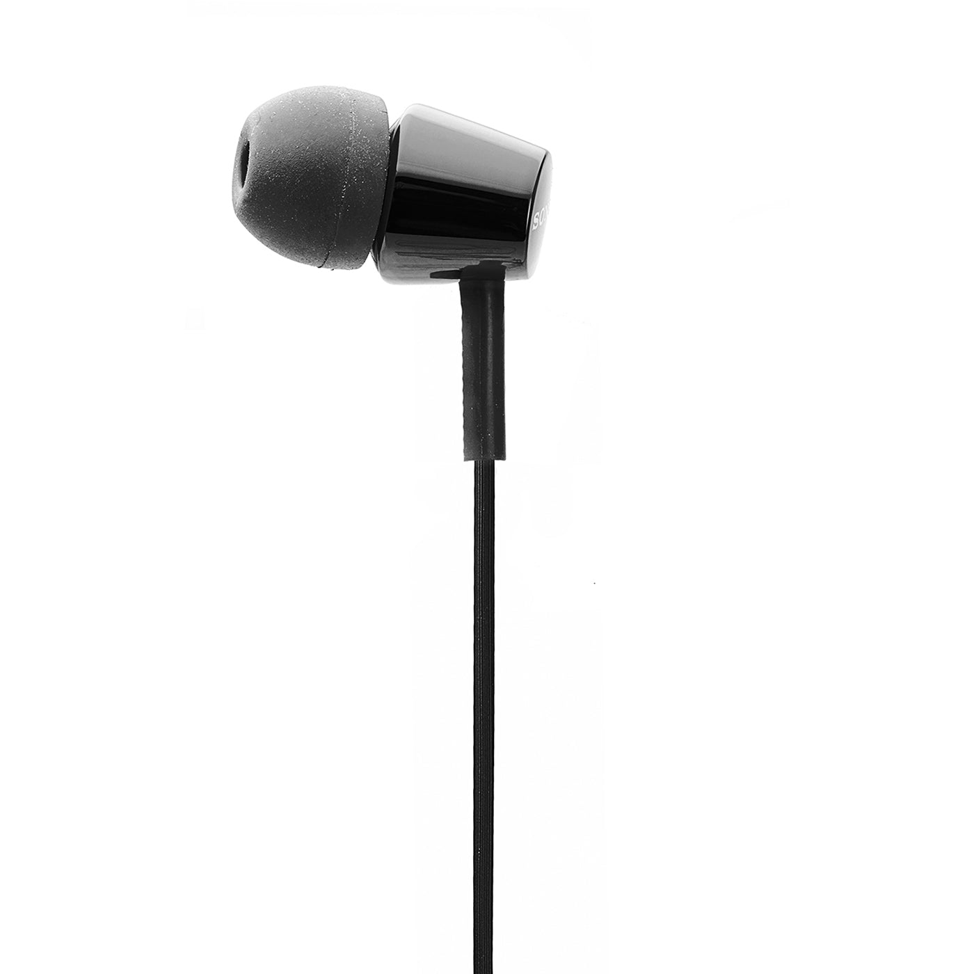 Sony MDR-EX155AP in-Ear Headphones with Mic and Tangle Free Cable (Black)