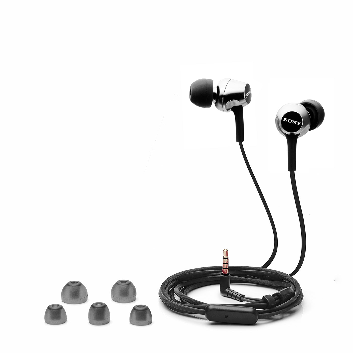 Sony MDR-EX255AP Wired in-Ear Headphones with Tangle Free Cable, Headset with Mic for Phone Calls