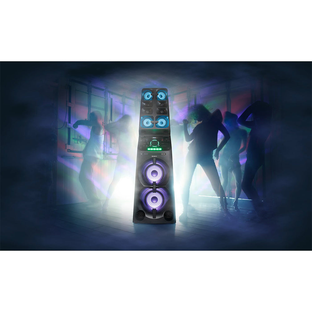 Sony Party Speaker MHC-V90DW with all-in-One Music System and  Lighting Effects (Black)