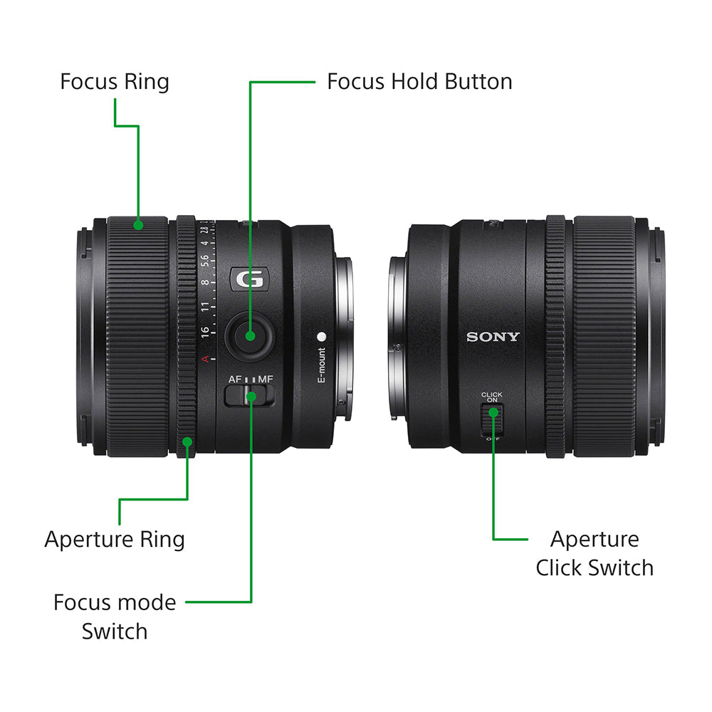 Sony E 15-mm F1.4 G (SEL15F14G) E-Mount APS-C, Large Aperture Wide-Angle Prime G Lens