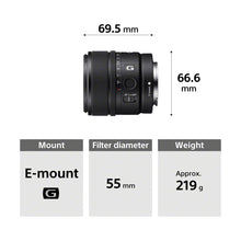 Load image into Gallery viewer, Sony E 15-mm F1.4 G (SEL15F14G) E-Mount APS-C, Large Aperture Wide-Angle Prime G Lens