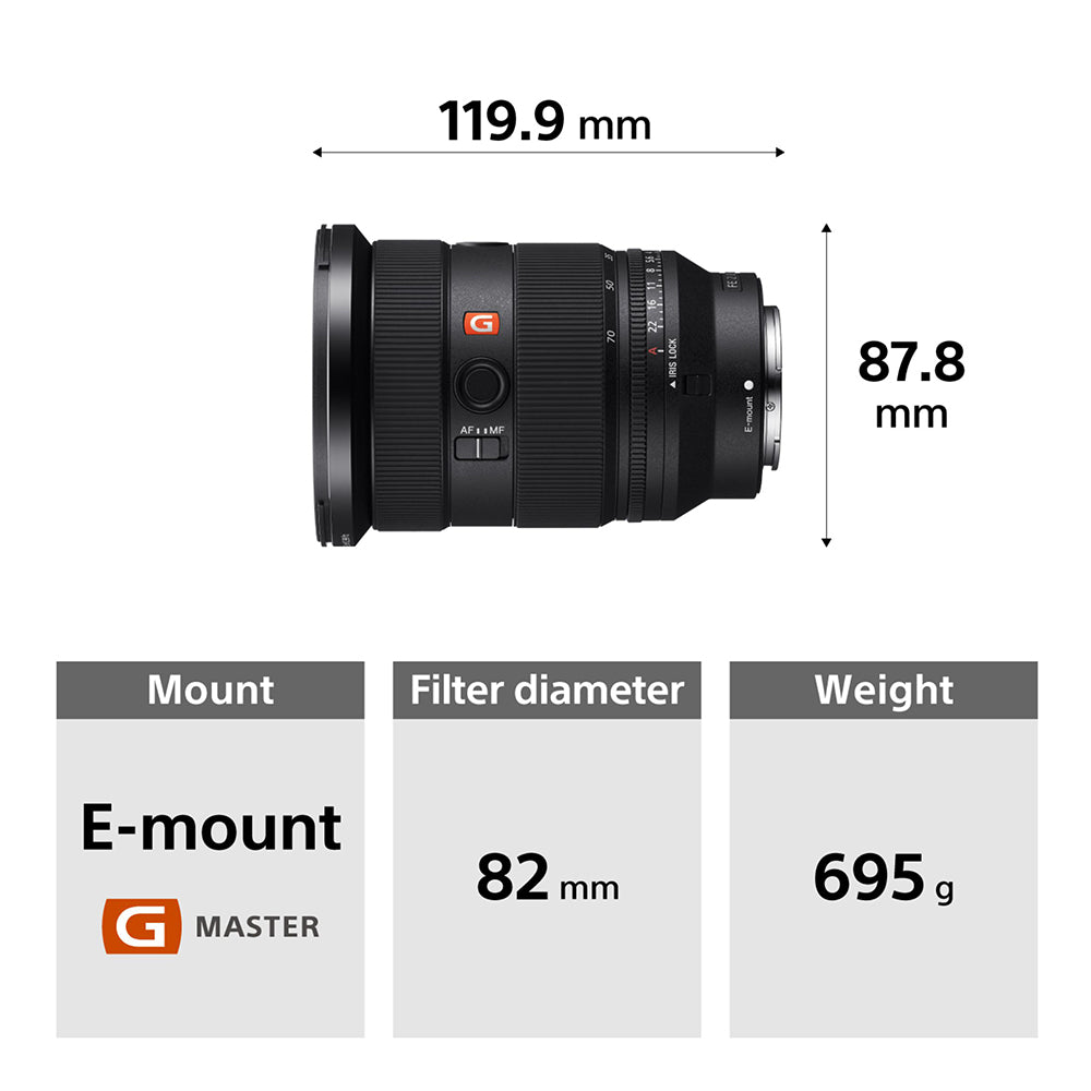 Sony FE 24–70 mm F2.8 GM II (SEL2470GM2) E-Mount Full-Frame, Standard Zoom G Master Lens