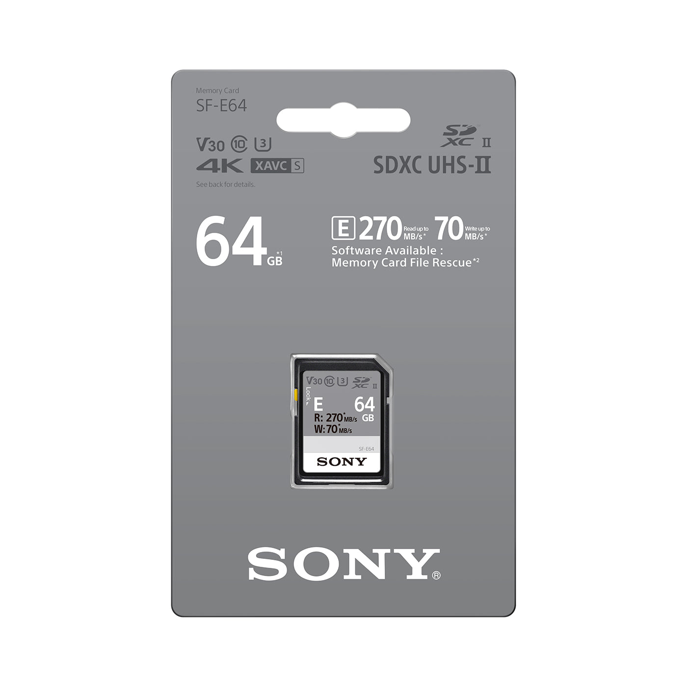 SF-E Series UHS-II SD 64GB Memory Card