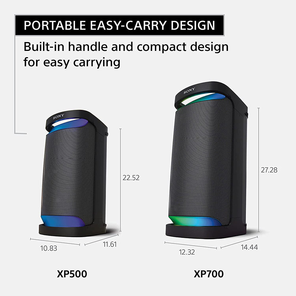 Sony SRS-XP700 Portable Wireless Bluetooth Party Speaker (Karaoke, IPX4 Splashproof with 25 Hour Battery, Ambient Light)