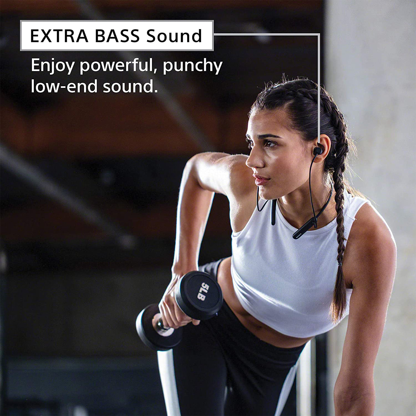 Sony WI-SP510 Wireless Sports Extra Bass Headphones with Splash proof, 15 Hrs battery life