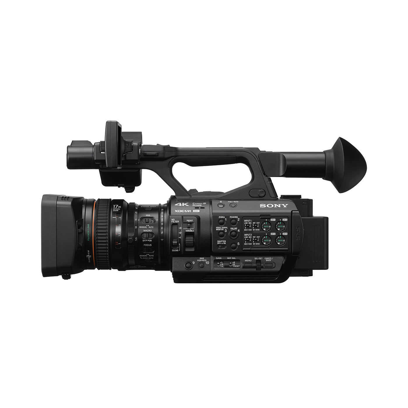 PXW-Z280 - World-leading 4K HDR handheld camcorder with 4K 3CMOS 1/2-type sensor and revolutionary networking capabilities for professionals.