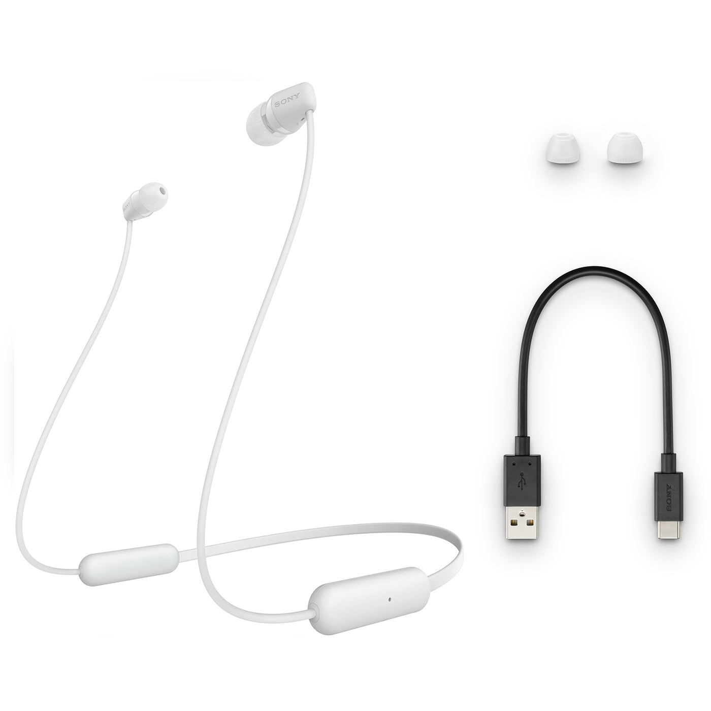 Sony WI-C200 Wireless Bluetooth in-Ear Headphones with Mic, 15 Hrs Battery Life, Quick Charge